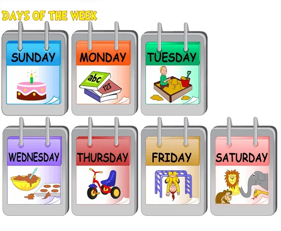 Các thứ trong tiếng Anh