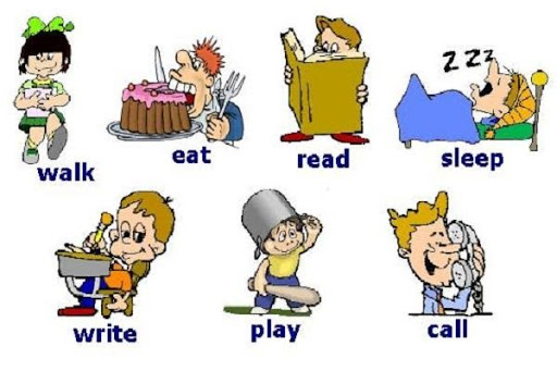 Một số động từ quen thuộc trong cuộc sống hàng ngày của bé
